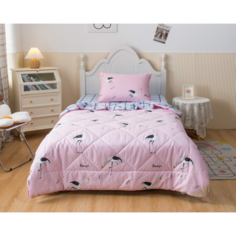 Постельное белье 1.5-спальное Постельное белье Sofi de MarkO 1.5-спальное Flamingo с одеялом (3 предмета)
