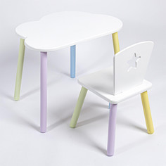 Детские столы и стулья Rolti Baby Комплект детский стол Облачко и стул Звезда