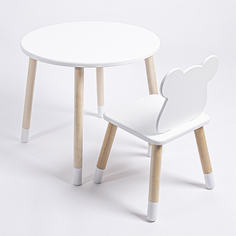 Детские столы и стулья Rolti Baby Комплект детский стол круглый и стул Мишка