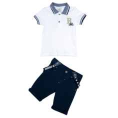 Комплекты детской одежды Cascatto Комплект одежды для мальчика (футболка, бриджи, подтяжки) G-KOMM18/03