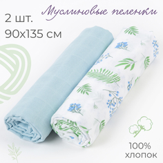 Пеленки Пеленка Inlovery муслиновая детская 130х90 см 2 шт.
