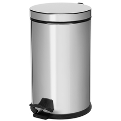 Хозяйственные товары Navako Круглое ведро для мусора с крышкой Antila Soft Close Chrome 8 л