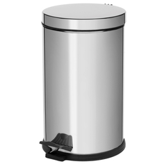 Хозяйственные товары Navako Круглое ведро для мусора с крышкой Andromeda Chrome 8 л
