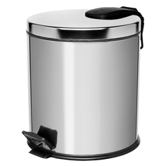 Хозяйственные товары Navako Круглое ведро для мусора с крышкой Antila Soft Close Chrome 20 л