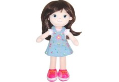 Куклы и одежда для кукол ABtoys Кукла брюнетка в синем платье 32 см