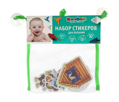 Игрушки для ванны Капитошка Набор стикеров для купания Колобок 10 шт.