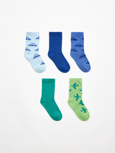 Набор из 5 пар носков для мальчиков (принт, 18-20) Sela