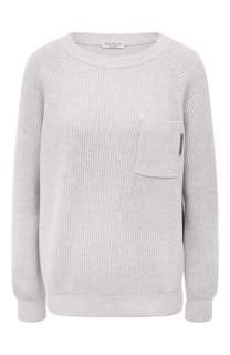 Хлопковый пуловер Brunello Cucinelli