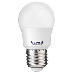 Лампа светодиодная E27, 12 Вт, 230 В, шар, 2700 К, свет теплый белый, General Electric, GLDEN-G45F