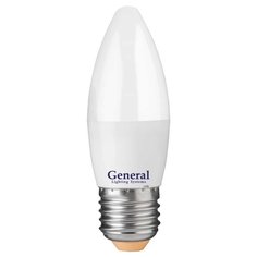 Лампа светодиодная E27, 10 Вт, 230 В, свеча, 6500 К, свет холодный белый, General Electric, GLDEN-CF
