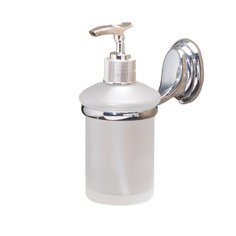 Дозатор для жидкого мыла, РМС, нержавеющая сталь, стекло, 200 мл, к стене, A1261