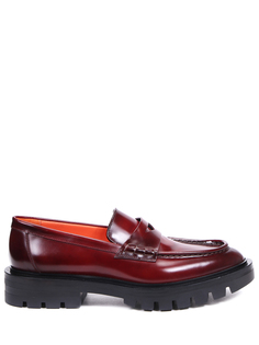 Лоферы кожаные Santoni