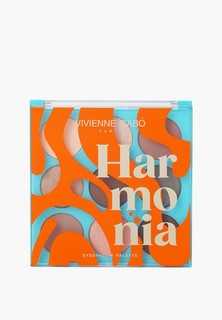 Палетка для глаз Vivienne Sabo - тени, Harmonia Eyeshadow Palette, тон 02 - холодные бежевые и коричневые оттенки, матовые и сияющие текстуры, 13.5 г