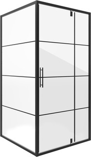 Душевой уголок 78,5x78,5 см Niagara NG-0280-08BLACK прозрачное