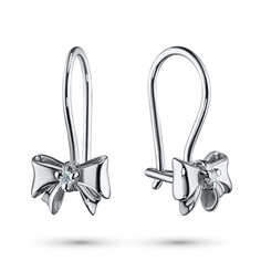 Серьги из серебра с бриллиантами э0601сг07171400 ЭПЛ Даймонд