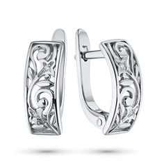 Серьги из серебра с бриллиантами э0601сг09152600 ЭПЛ Даймонд
