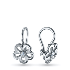 Серьги из серебра с бриллиантами э0601сг04210526 ЭПЛ Даймонд