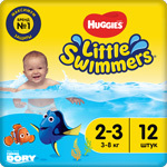 Трусики-подгузники для плавания Huggies Little Swimmers 2-3 3-8кг 12 шт.