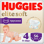 Трусики-подгузники Huggies Elite Soft 4 9-14 кг 56 шт.