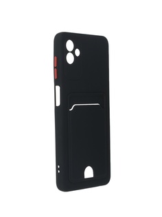 Чехол Neypo для Samsung Galaxy A04 Pocket Matte Silicone с карманом Black NPM58579