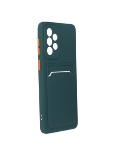 Чехол Neypo для Samsung Galaxy A33 5G Pocket Matte Silicone с карманом Dark Green NPM55567