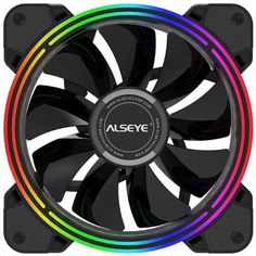 Вентилятор для корпуса ALSEYE HALO 4.0 120*120*25mm, 800-2000rpm, 21.5-45.2CFM, 13.5-35.2dBA, 4-pin PWM, RGB, RTL