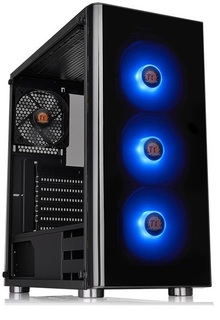 Корпус ATX Thermaltake V200 TG RGB CA-1K8-00M1WN-01 черный, без БП, с окном, 2xUSB 2.0, USB 3.0, Audio