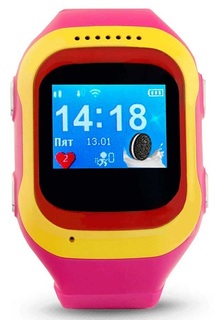 Часы Ginzzu GZ-501 13234 детские, pink, 0.98"/геолокация по WI-FI/GPS/LBS/гео-зоны/кнопка SOS/micro-SIM
