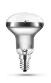 Лампа накаливания Camelion 60/R50/E14 Camelion 8978 60Вт, Е14, 220В, 450лм, 350кд, 1000 часов работы, колба типа R50 / зеркальная, прозрачная (8978)