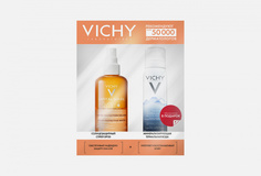 Набор: солнцезащитный спрей-активатор загара, минерализирующая термальная вода Vichy