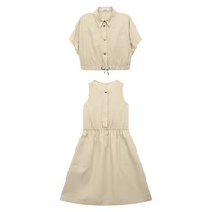 Хлопковое платье с жакетом Brunello Cucinelli