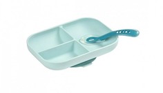 Посуда Beaba Набор посуды тарелка ложка Set repas silicone avec ventouse
