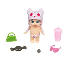 Куклы и одежда для кукол Bondibon Игровой набор OLY Кукла в баночке шапочке-ушанке с животным и аксессуарами