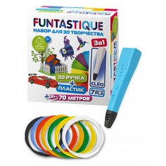 Наборы для творчества Funtastique Набор: 3D-ручка Cleo и PLA-пластик 7 цветов