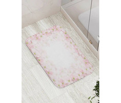 Аксессуары для ванн JoyArty Коврик для ванной комнаты и туалета противоскользящий Розовые цветы 52х77 см