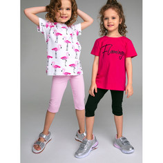 Брюки и джинсы Playtoday Легинсы укороченные для девочек Flamingo kids girl 2 шт.