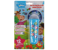 Музыкальные инструменты Музыкальный инструмент Умка Микрофон Бурёнка Даша со светом 12 любимых песен из м/ф Umka