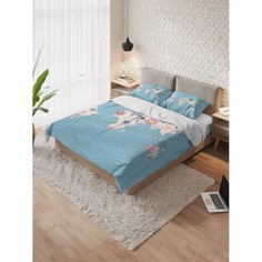 Постельное белье 1.5-спальное Постельное белье Ambesonne 1.5 спальное Карта с цветами (3 предмета)