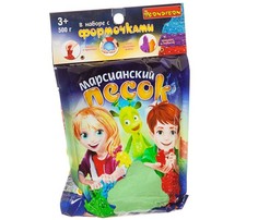 Кинетический песок Bondibon Набор игровой Марсианский песок 4 формочки 3D из двух частей 500 г ВВ1726