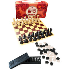 Настольные игры ВладСпортПром Набор Русские игры Шахматы Шашки и Домино