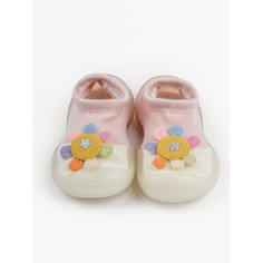 Домашняя обувь AmaroBaby Ботиночки-носочки First Step Pure pink с дышащей подошвой