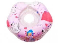 Круги для купания Круг для купания ROXY-KIDS надувной для новорожденных и малышей Flipper с музыкой Лебединое озеро