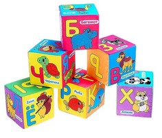 Развивающие игрушки Развивающая игрушка Iq Zabiaka Мягкие кубики Учим алфавит