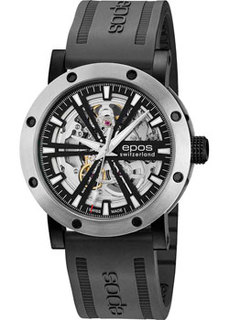 Швейцарские наручные мужские часы Epos 3422.135.60.15.55. Коллекция Sportive