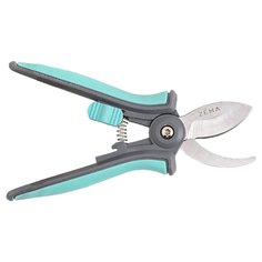 Секатор толщина реза до 2 мм, Zema, Накаба, рукоятка нержавеющая сталь, ZM 2002