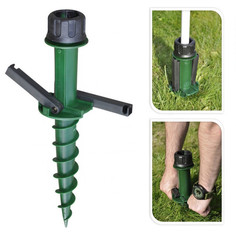 Подставки для зонтов держатель-колышек для садового зонта 43см пластик зеленый