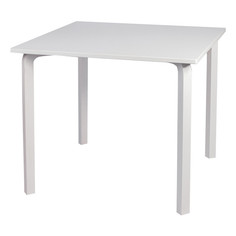 Столы для кухни стол квадратный ГОЛД 900х900х750мм фанера/МДФ белый