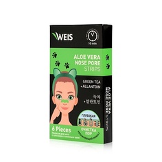 Полоски для носа WEIS Очищающие полоски для носа с Алоэ Вера и Зеленым чаем 6