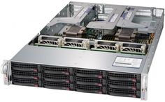 Серверная платформа 2U Supermicro SSG-6029P-E1CR12L (2x3647, C622, 16xDDR4, 12x3.5" HS, 3008 SAS, 2x10GE, 2x1200W,Rail)