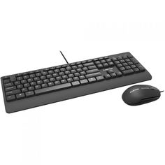 Клавиатура Canyon CNE-CSET4-RU USB клавиатура: 105 кл., slim, мышь: 100DPI, 1.5 м, черный